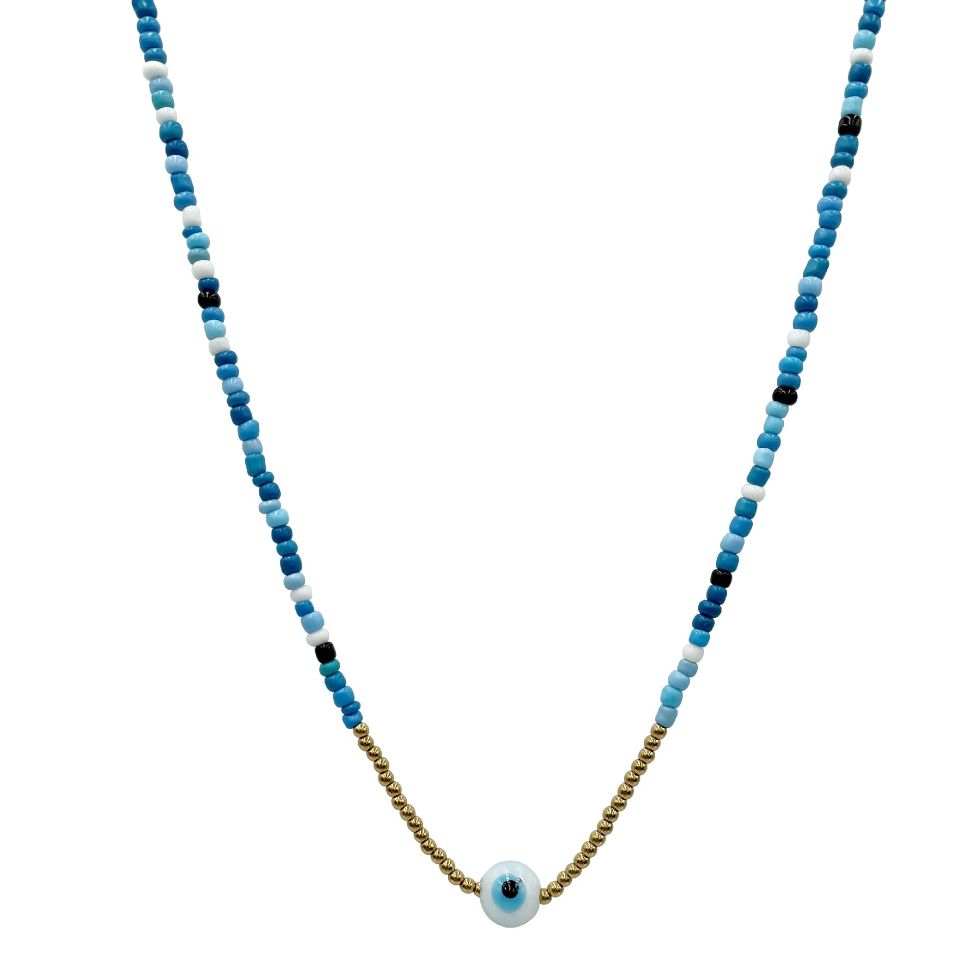 Wholesale Devil's Eye Blue Beads Clavicle Necklaces